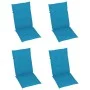 Garden chairs 4 pcs solid teak wood with blue cushions by vidaXL, Garden chairs - Ref: Foro24-3065534, Price: 500,06 €, Disco...