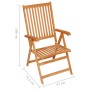 Gartenstühle 4 Stück aus massivem Teakholz mit blauen Kissen von vidaXL, Gartenstühle - Ref: Foro24-3065534, Preis: 510,39 €,...