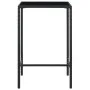 Hoher Gartentisch und Hocker und Kissen 5 Stück PE Rattan schwarz von vidaXL, Gartensets - Ref: Foro24-3064820, Preis: 219,99...
