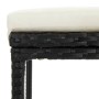 Garden table and high stools with cushions, 5-piece set, black PE rattan by vidaXL, Garden sets - Ref: Foro24-3064820, Price:...