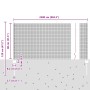 Reja con postes Plateado 0.8 x 25 m Acero