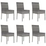 7-teiliges graues Garten-Ess-Set aus synthetischem Rattan von vidaXL, Gartensets - Ref: Foro24-3065702, Preis: 473,07 €, Raba...
