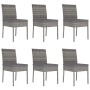 Juego de comedor para jardín 7 piezas ratán sintético gris de vidaXL, Conjuntos de jardín - Ref: Foro24-3065702, Precio: 477,...