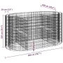 Gabionenbett aus verzinktem Eisen, 200 x 100 x 100 cm von vidaXL, Töpfe und Pflanzgefäße - Ref: Foro24-152045, Preis: 92,17 €...