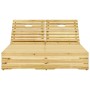 Double lounger and green impregnated pine wood cushions by vidaXL, Loungers - Ref: Foro24-3065974, Price: 319,38 €, Discount: %