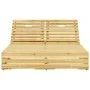 Double lounger and green impregnated pine wood cushions by vidaXL, Loungers - Ref: Foro24-3065974, Price: 319,98 €, Discount: %
