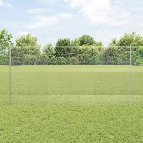 Reja con postes Plateado 1.2 x 25 m Acero