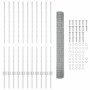 Reja con postes Plateado 1.2 x 25 m Acero