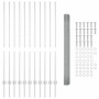 Reja con postes Plateado 1.4 x 25 m Acero