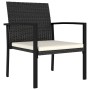 Conjunto de comedor de jardín 3 piezas ratán sintético negro de vidaXL, Conjuntos de jardín - Ref: Foro24-3065705, Precio: 18...