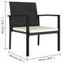 3-teiliges Garten-Ess-Set aus schwarzem synthetischem Rattan von vidaXL, Gartensets - Ref: Foro24-3065705, Preis: 184,40 €, R...