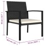 Conjunto de comedor de jardín 3 piezas ratán sintético negro de vidaXL, Conjuntos de jardín - Ref: Foro24-3065705, Precio: 18...