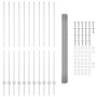 Reja con postes Plateado 1.5 x 25 m Acero