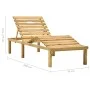 Lounger with green impregnated pinewood cushion by vidaXL, Loungers - Ref: Foro24-3065854, Price: 129,22 €, Discount: %