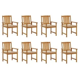 Garden chairs with cushions 8 pcs solid acacia wood by vidaXL, Garden chairs - Ref: Foro24-3078169, Price: 631,56 €, Discount: %