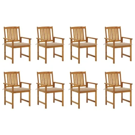 Garden chairs with cushions 8 pcs solid acacia wood by vidaXL, Garden chairs - Ref: Foro24-3078169, Price: 631,57 €, Discount: %