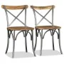 Dining chairs 4 pcs. mango wood cross steel backrest by vidaXL, dining chairs - Ref: Foro24-274882, Price: 407,60 €, Discount: %