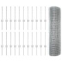 Reja con postes Plateado 0.4 x 50 m Acero
