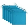 Sillas de jardín 6 uds con cojines azules madera de teca de vidaXL, Sillas de jardín - Ref: Foro24-3065594, Precio: 381,14 €,...