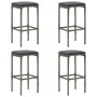 5-teiliges Gartenbar-Möbelset und Kissen synthetisches Rattangrau von vidaXL, Gartensets - Ref: Foro24-3064779, Preis: 231,64...