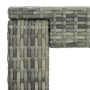 Set muebles bar jardín 5 piezas y cojines ratán sintético gris