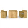 7-piece garden dining table with impregnated pine wood cushions by vidaXL, Garden sets - Ref: Foro24-3065730, Price: 710,86 €...