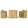 7-piece garden dining table with impregnated pine wood cushions by vidaXL, Garden sets - Ref: Foro24-3065730, Price: 699,86 €...