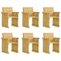 Comedor de jardín 7 pzas con cojines madera de pino impregnada de vidaXL, Conjuntos de jardín - Ref: Foro24-3065730, Precio: ...