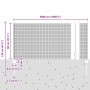 Reja con postes Plateado 0.8 x 50 m Acero