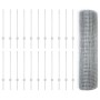 Reja con postes Plateado 0.8 x 50 m Acero