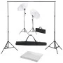 Photo studio kit with backdrop, lamps and umbrella by vidaXL, Flashes and studio lighting - Ref: Foro24-3055086, Price: 120,6...