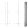 Reja con postes Plateado 1 x 50 m Acero