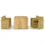 Comedor de jardín 7 pzas con cojines madera de pino impregnada de vidaXL, Conjuntos de jardín - Ref: Foro24-3065737, Precio: ...