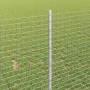 Reja con postes Plateado 1 x 50 m Acero