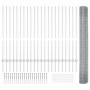 Reja con postes Plateado 1.2 x 50 m Acero