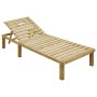 Liege mit cremefarbenem, imprägniertem Kiefernholzkissen von vidaXL, Liegen - Ref: Foro24-3065821, Preis: 119,92 €, Rabatt: %
