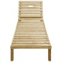 Lounger with cream impregnated pinewood cushion by vidaXL, Loungers - Ref: Foro24-3065821, Price: 119,92 €, Discount: %