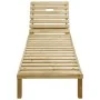 Lounger with cream impregnated pinewood cushion by vidaXL, Loungers - Ref: Foro24-3065821, Price: 124,81 €, Discount: %