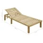 Lounger with cream impregnated pinewood cushion by vidaXL, Loungers - Ref: Foro24-3065821, Price: 124,81 €, Discount: %