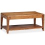 Mesa de centro de madera maciza 88x50x38 cm