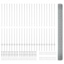 Reja con postes Plateado 1.5 x 50 m Acero