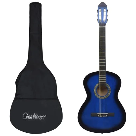 Einsteiger-Konzertgitarre mit blauem Koffer 4/4 39" von vidaXL, Gitarren - Ref: Foro24-3055599, Preis: 75,29 €, Rabatt: %