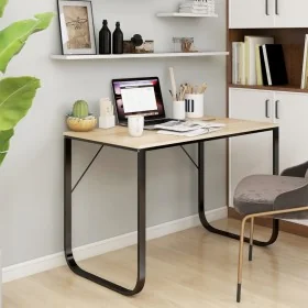Black and oak chipboard computer desk 110x60x73 cm by vidaXL, Desks - Ref: Foro24-30203, Price: 106,30 €, Discount: %