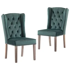 Dining chairs, 2 units, dark green velvet by vidaXL, dining chairs - Ref: Foro24-3055853, Price: 367,59 €, Discount: %