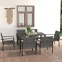 7-teiliges graues Garten-Ess-Set aus synthetischem Rattan von vidaXL, Gartensets - Ref: Foro24-3065714, Preis: 396,01 €, Raba...