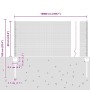 Reja con postes Plateado 0.6 x 100 m Acero