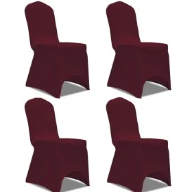 Elastische Stuhlbezüge 4 Stück Bordeaux von vidaXL, Abdeckungen - Ref: Foro24-131411, Preis: 15,19 €, Rabatt: %