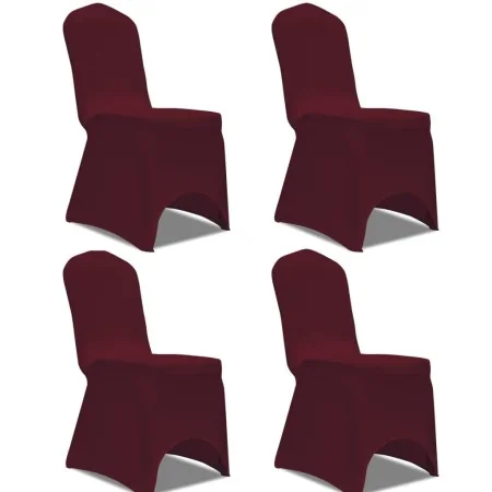 Elastische Stuhlbezüge 4 Stück Bordeaux von vidaXL, Abdeckungen - Ref: Foro24-131411, Preis: 15,19 €, Rabatt: %