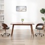 Drehbare Esszimmerstühle, 2 Stück, aus gebogenem Holz und grauem Stoff von vidaXL, Essstühle - Ref: Foro24-3054920, Preis: 24...