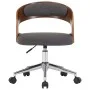 Drehbare Esszimmerstühle, 2 Stück, aus gebogenem Holz und grauem Stoff von vidaXL, Essstühle - Ref: Foro24-3054920, Preis: 24...